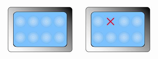 Non-Performing Transducer Test Showing transducer performance by operating with reduced liquid level.