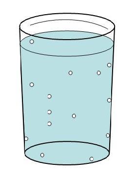 Water Glass Illustration of glass with bubbles.